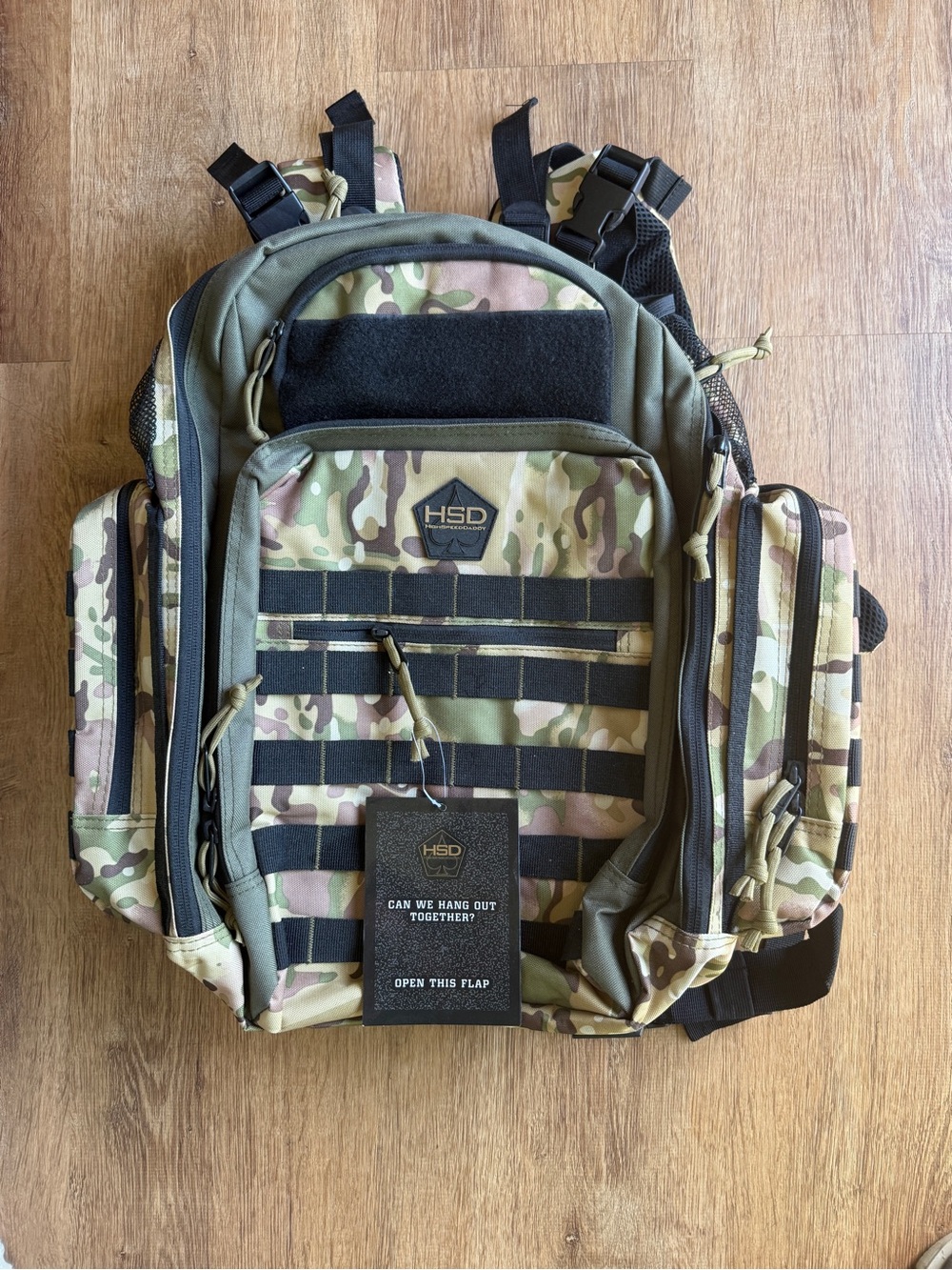 Men's Tactical Baby Diaper Bag Backpack by HSD - Camo Green